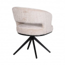 Federkern Stuhl Aven gepolstert skulpturales Design Cream