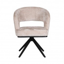 Federkern Stuhl Aven gepolstert skulpturales Design Cream