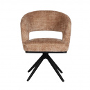 Federkern Stuhl Aven gepolstert skulpturales Design Caramel