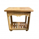 Altholz Nachttisch verzierter Rahmen Landhausstil Beine...