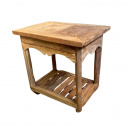 Altholz Nachttisch verzierter Rahmen Landhausstil Beine...