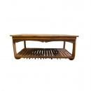 Altholz Couchtisch verzierter Rahmen Landhausstil Beine gerundet 140 cm