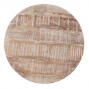 Couchtisch rund Altholz White Wash Metallgestell altsilber 55 cm