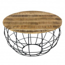 Couchtisch rund Altholz naturell Metallgestell...