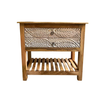 Altholz Flurtisch Anrichte 2 Schubladen Schnitzerei 90 cm