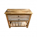 Altholz Flurtisch Anrichte 2 Schubladen Schnitzerei 90 cm