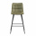 Barstuhl Lucy gesteppter Bezug Grün schlanke Metallbeine