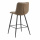 Barstuhl Lucy gesteppter Bezug braun schlanke Metallbeine