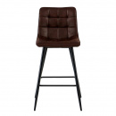 Barstuhl Lucy gesteppter Bezug Dunkelbraun schlanke...