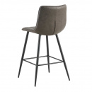 Barstuhl Lucy gesteppter Bezug Anthrazit schlanke Metallbeine