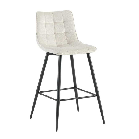 Barstuhl Lucy Metallgestell Stoff gesteppt Perfekt Harmony Beige