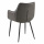 Esszimmerstuhl Lucy Armlehne Bezug Anthrazit Stahlbeine beschichtet