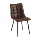 Esszimmer Polsterstuhl Lucy Bezug gesteppt Braun