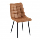 Esszimmer Polsterstuhl Lucy Bezug gesteppt Cognac