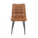 Esszimmer Polsterstuhl Lucy Bezug gesteppt Cognac