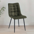 Esszimmer Polsterstuhl Lucy Bezug gesteppt Grün