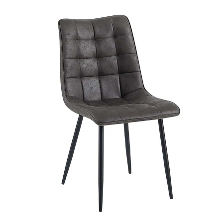 Esszimmer Polsterstuhl Lucy Bezug gesteppt Anthrazit