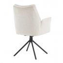 Armlehnstuhl Esszimmer Samo Metallgestell drehbar Bezug Ecru