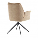 Armlehnstuhl Esszimmer Samo Metallgestell drehbar Bezug Lichtbraun
