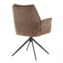 Armlehnstuhl Esszimmer Samo Metallgestell drehbar Bezug Taupe