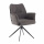 Armlehnstuhl Esszimmer Samo Metallgestell drehbar Bezug Dunkelgrau