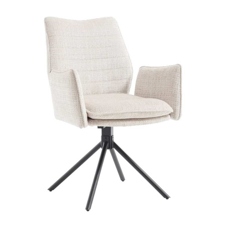 Polster Drehstuhl mit Armlehne Cremo Lichtbeige