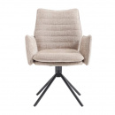 Polster Drehstuhl mit Armlehne Cremo Taupe
