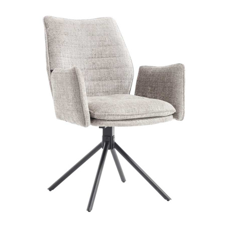 Polster Drehstuhl mit Armlehne Cremo Betongrau