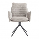 Polster Drehstuhl mit Armlehne Cremo Betongrau