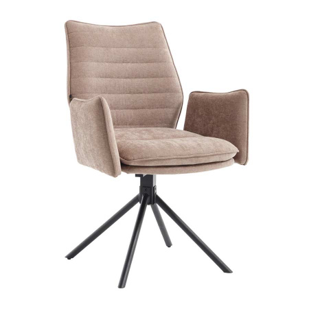 Polster Drehstuhl mit Armlehne Cremo Taupebraun