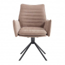 Polster Drehstuhl mit Armlehne Cremo Taupebraun