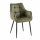 Esszimmerstuhl Lucy Armlehne Bezug Grün Stahlbeine beschichtet