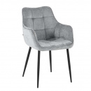 Armlehn Polsterstuhl Lucy gesteppt Perfekt Harmony Grau