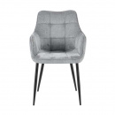 Armlehn Polsterstuhl Lucy gesteppt Perfekt Harmony Grau