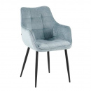 Armlehn Polsterstuhl Lucy gesteppt Perfekt Harmony Lichtblau