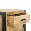 Holz Nachttisch Kyle Türöffnung links industrial Nachtkommode