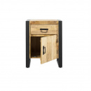 Holz Nachttisch Kyle Türöffnung rechts industrial Nachtkommode