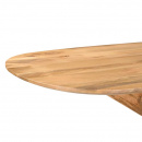 Ovaler Mangoholz Esstisch Orun stabiles Holzgestell 220 cm