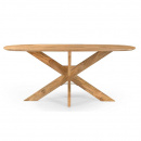 Ovaler Mangoholz Esstisch Orun stabiles Holzgestell 200 cm