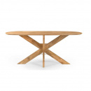 Ovaler Mangoholz Esstisch Orun stabiles Holzgestell 180 cm