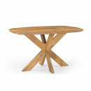 Ovaler Mangoholz Esstisch Orun stabiles Holzgestell 140 cm