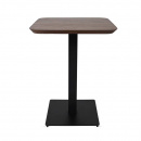 Bartisch Holzplatte Walnuss 70 cm Stehtisch mit Metallfuß