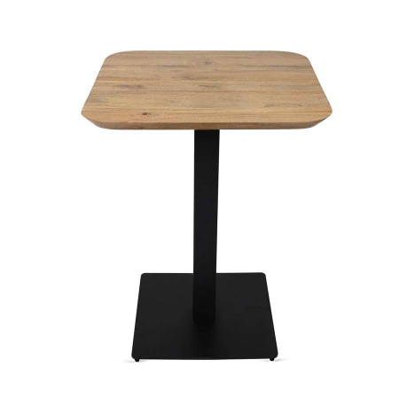 Bartisch Holzplatte naturell 70 cm Stehtisch mit Metallfuß