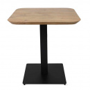 Gastro Esstisch Holzplatte naturell mit Metallfuß...