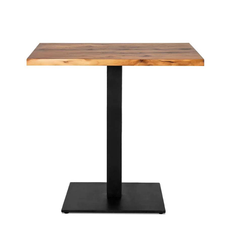 Gastro Esstisch Mango Holz mit Metallfuß 80 cm