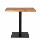 Gastro Esstisch Mango Holz mit Metallfuß 80 cm