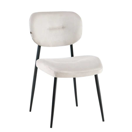 Stilvoller Polsterstuhl mit Metallbeinen Jona Oyster