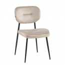 Stilvoller Polsterstuhl mit Metallbeinen Jona Taupe