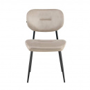 Stilvoller Polsterstuhl mit Metallbeinen Jona Taupe