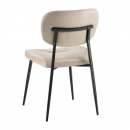 Stilvoller Polsterstuhl mit Metallbeinen Jona Taupe